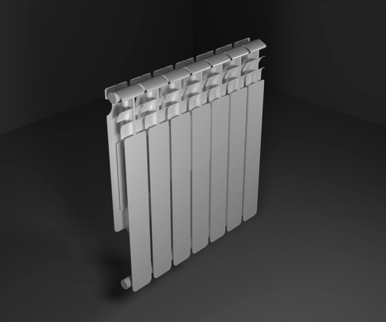 Sectional Radiator Render